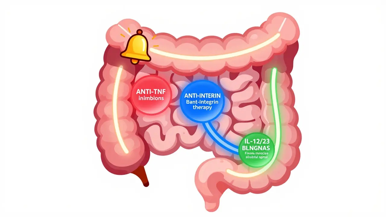IBD Biologics Explained: Anti-TNF, Anti-Integrin, and IL-12/23 Inhibitors