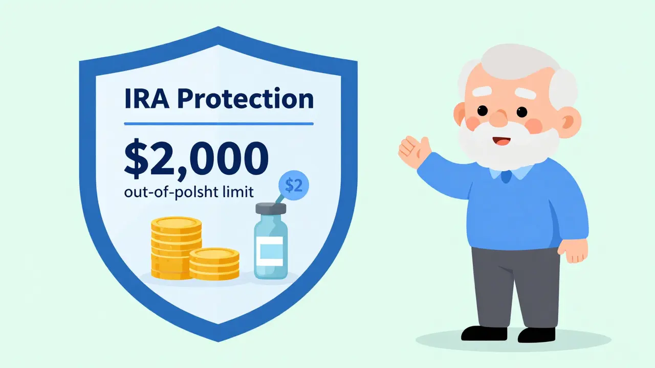 Illustration of IRA Medicare caps protecting seniors from high costs