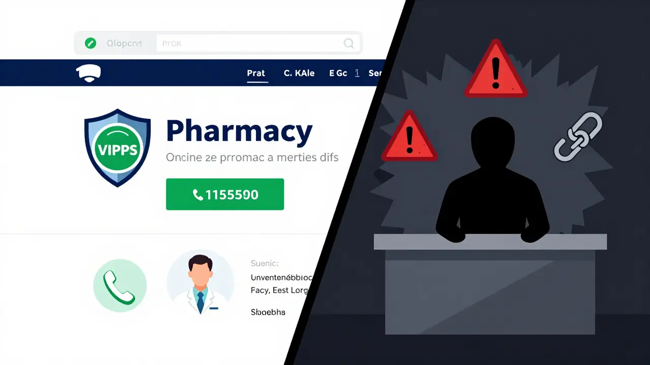 Comparison of safe vs unsafe online pharmacy sites